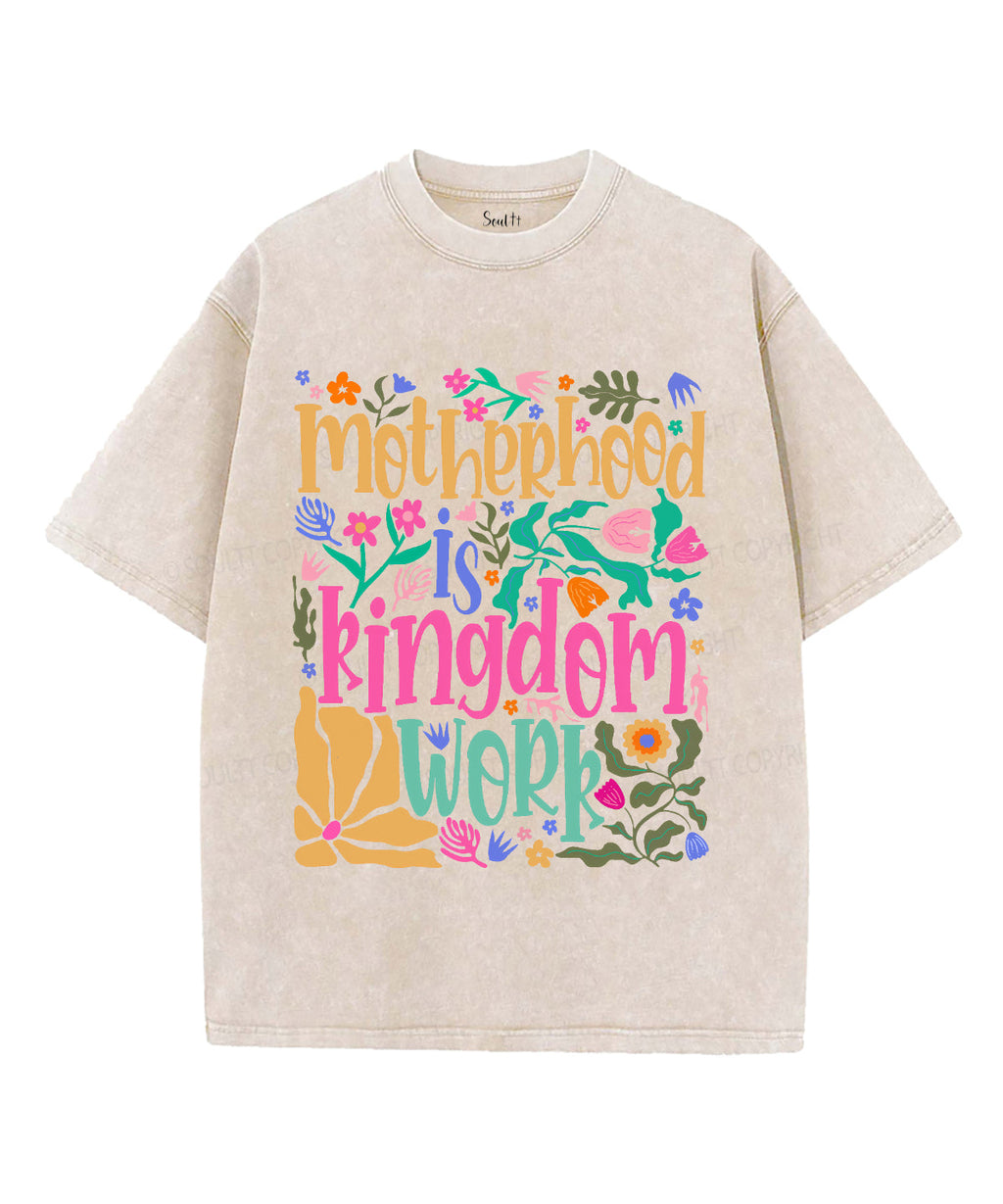 Motherhood Is Kingdom Work Unisex Washed Christian T-shirt Style004 Hoodie, Sweatshirt | CiraTrend.com (Image 4)