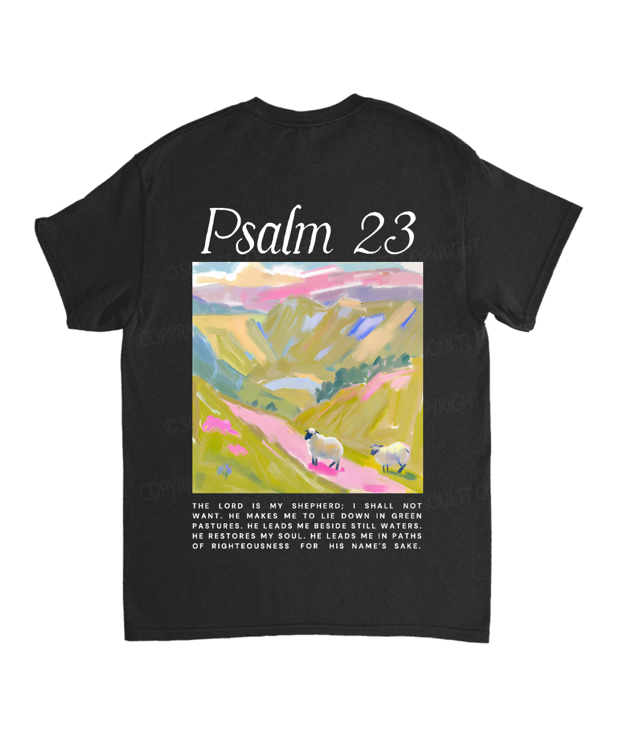 The Lord Is My Shepherd Double Sided Unisex Cotton Christian T-Shirt Style001 Hoodie, Sweatshirt | CiraTrend.com (Image 5)