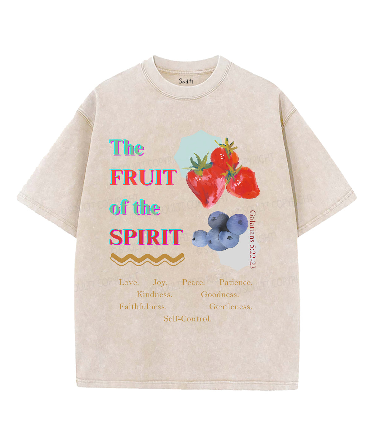 The Fruit Of The Spirit Unisex Washed Christian T-shirt Style002 Hoodie, Sweatshirt | CiraTrend.com (Image 4)