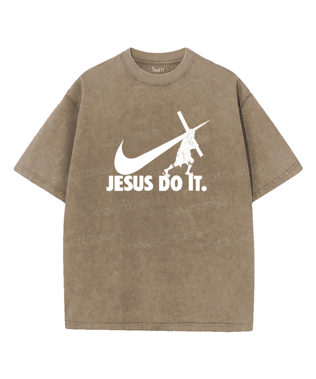 Jusus Do It Unisex Washed Christian T-shirt Hoodie, Sweatshirt | CiraTrend.com (Image 5)