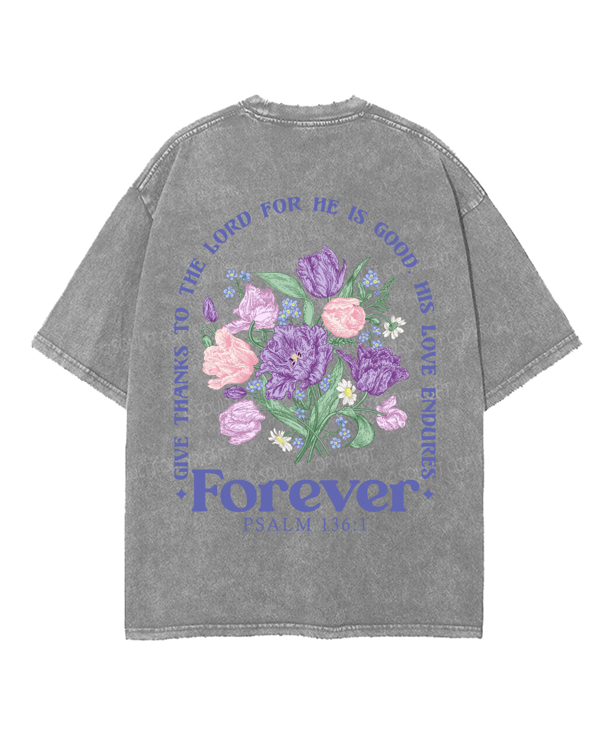 His Love Endures Forever Double Sided Unisex Washed Christian T-shirt Style001 Hoodie, Sweatshirt | CiraTrend.com (Image 5)