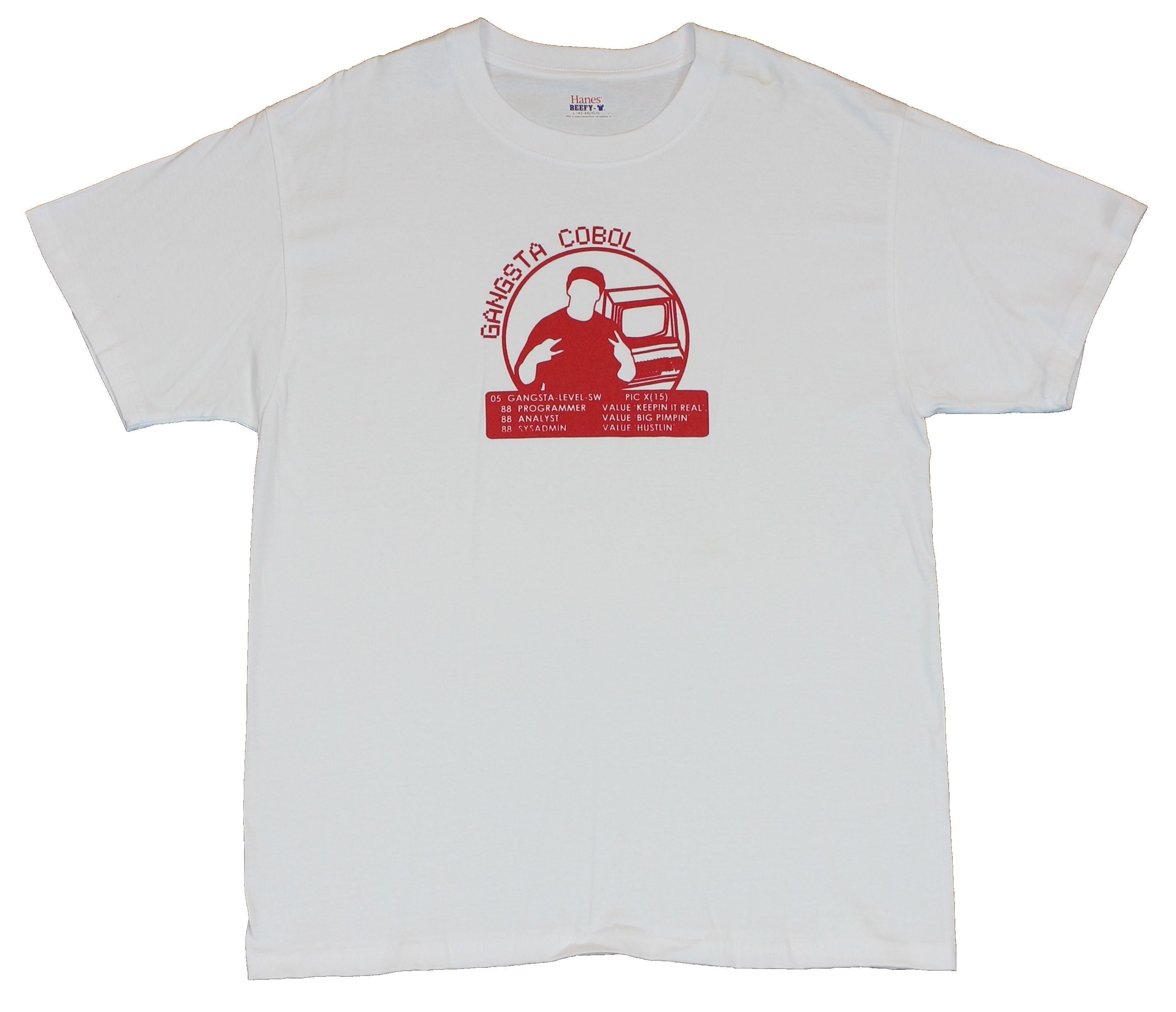 Gangsta Cobol Mens T-Shirt  - Stats of an Old School Programmer Logo Hoodie, Sweatshirt | CiraTrend.com