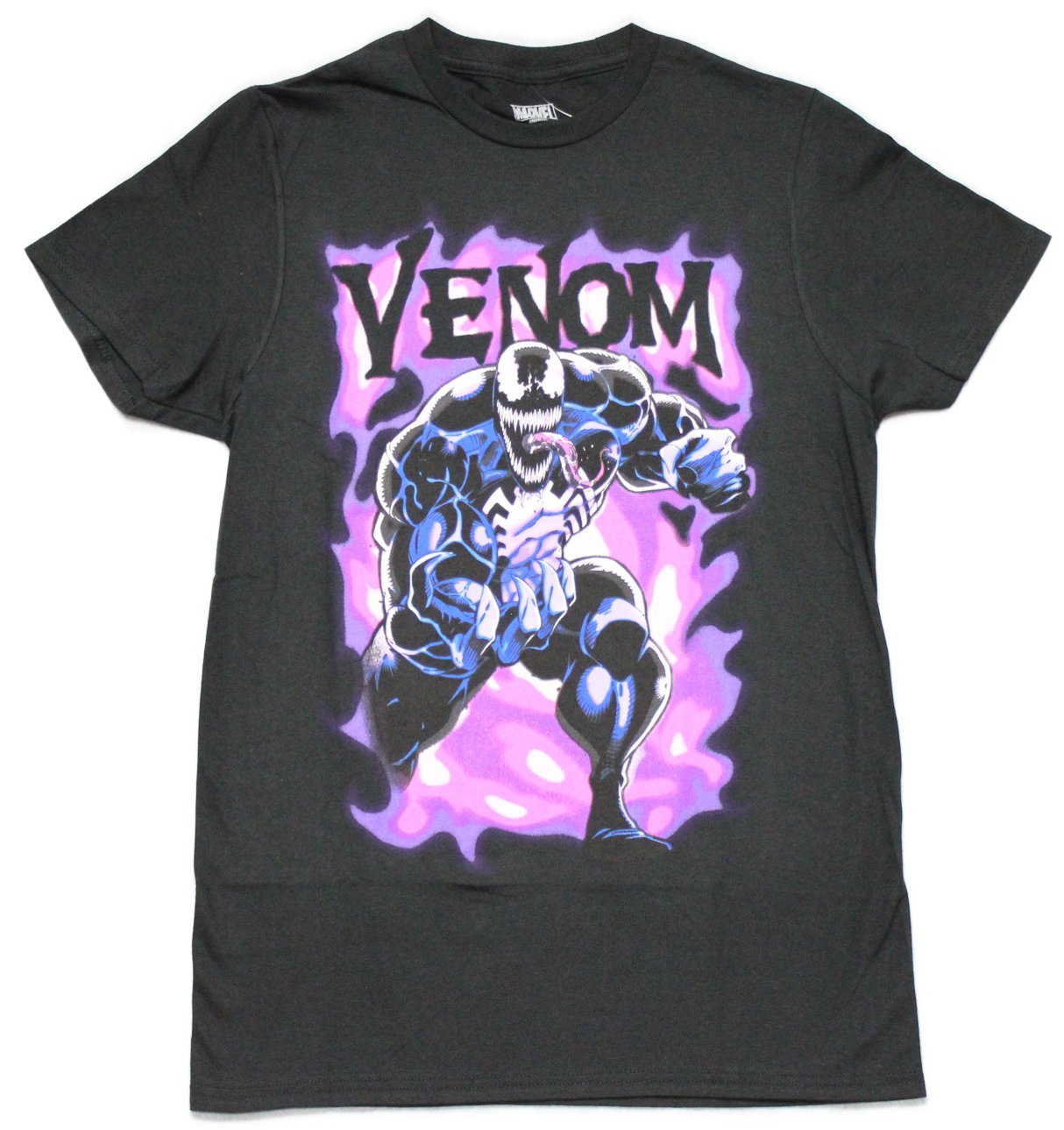 Venom Mens T-Shirt - Pink & Purple Standing Under Graffiti Name Hoodie, Sweatshirt | CiraTrend.com