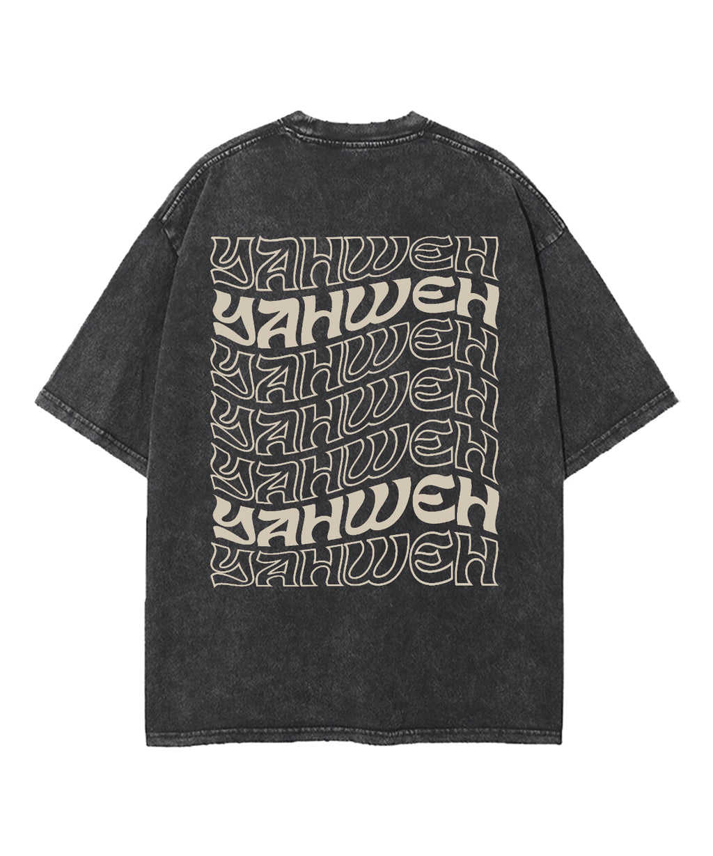 YHWH Double Sided Washed Christian T-shirt Hoodie, Sweatshirt | CiraTrend.com (Image 5)