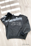 Blessed Is the Nation Cropped Thermal Vintage Pullover