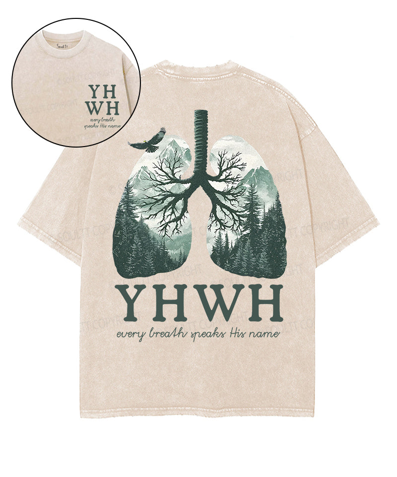 Every Breath Speaks His Name Double Sided Washed Christian T-Shirts, Hoodie, Sweatshirt