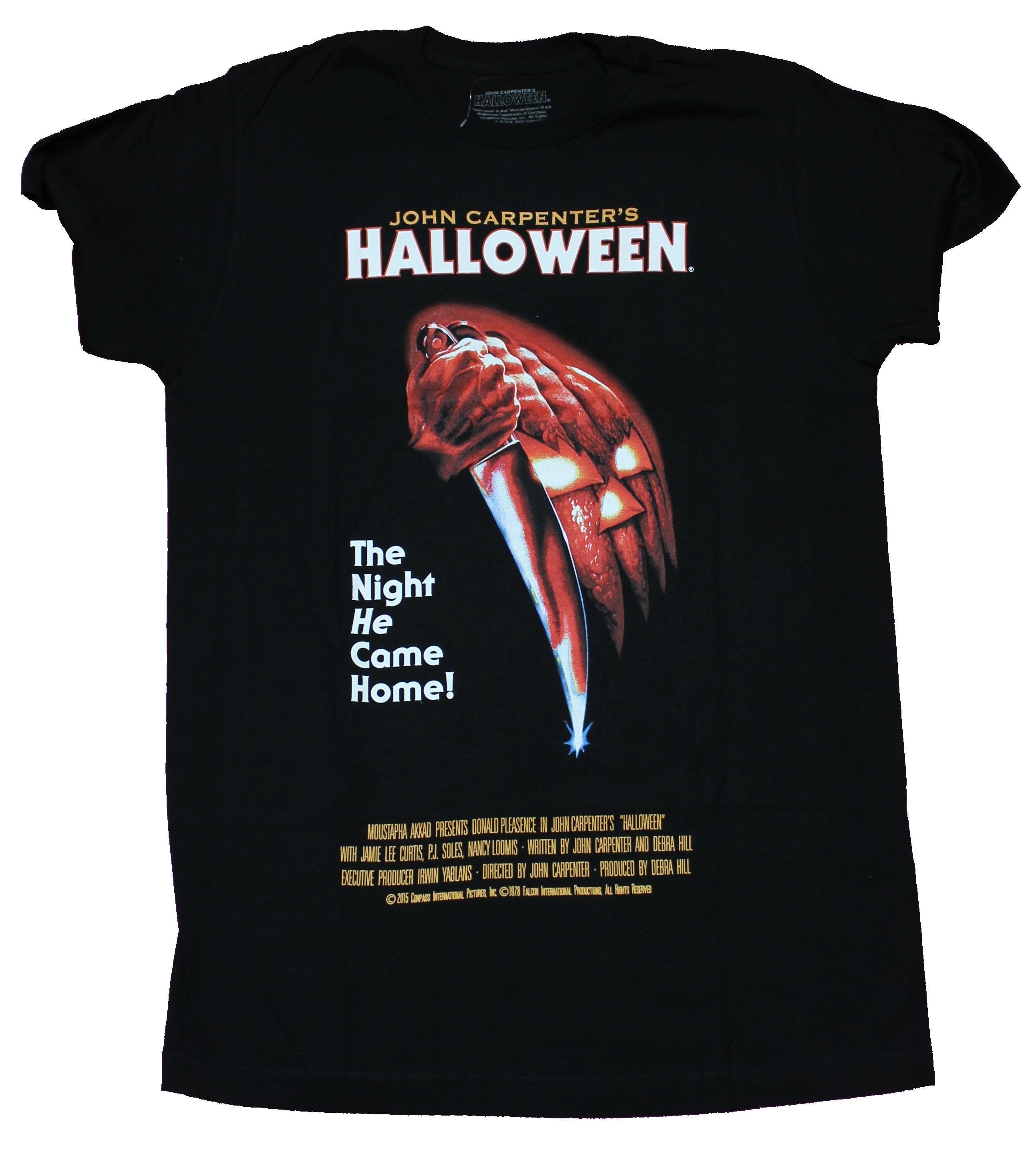 Halloween Mens T-Shirt - The Night He Came Home Stab Poster Hoodie, Sweatshirt | CiraTrend.com