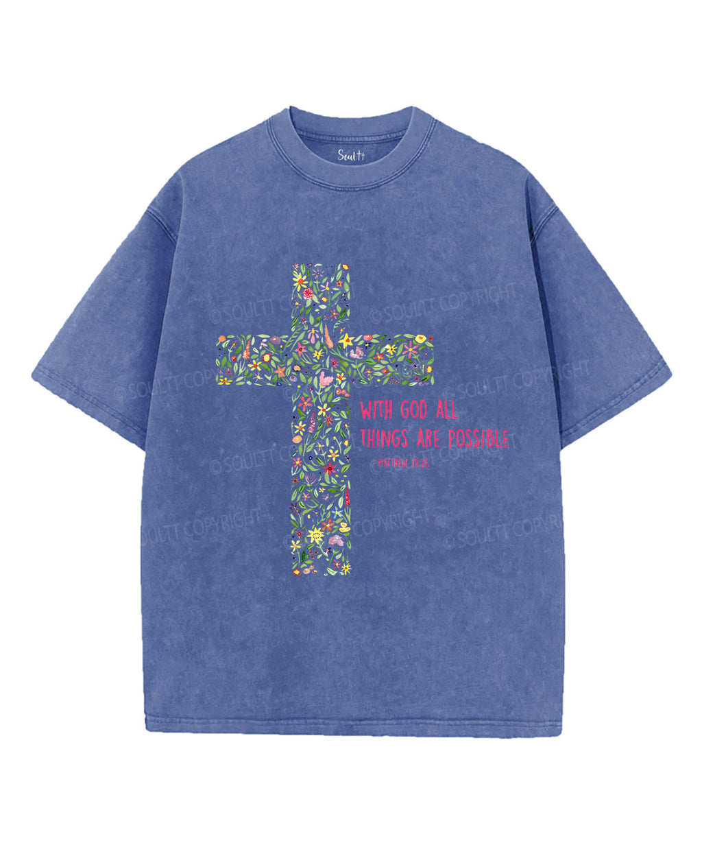 All Things Are Possible Unisex Washed Christian T-shirt Style001 Hoodie, Sweatshirt | CiraTrend.com (Image 3)