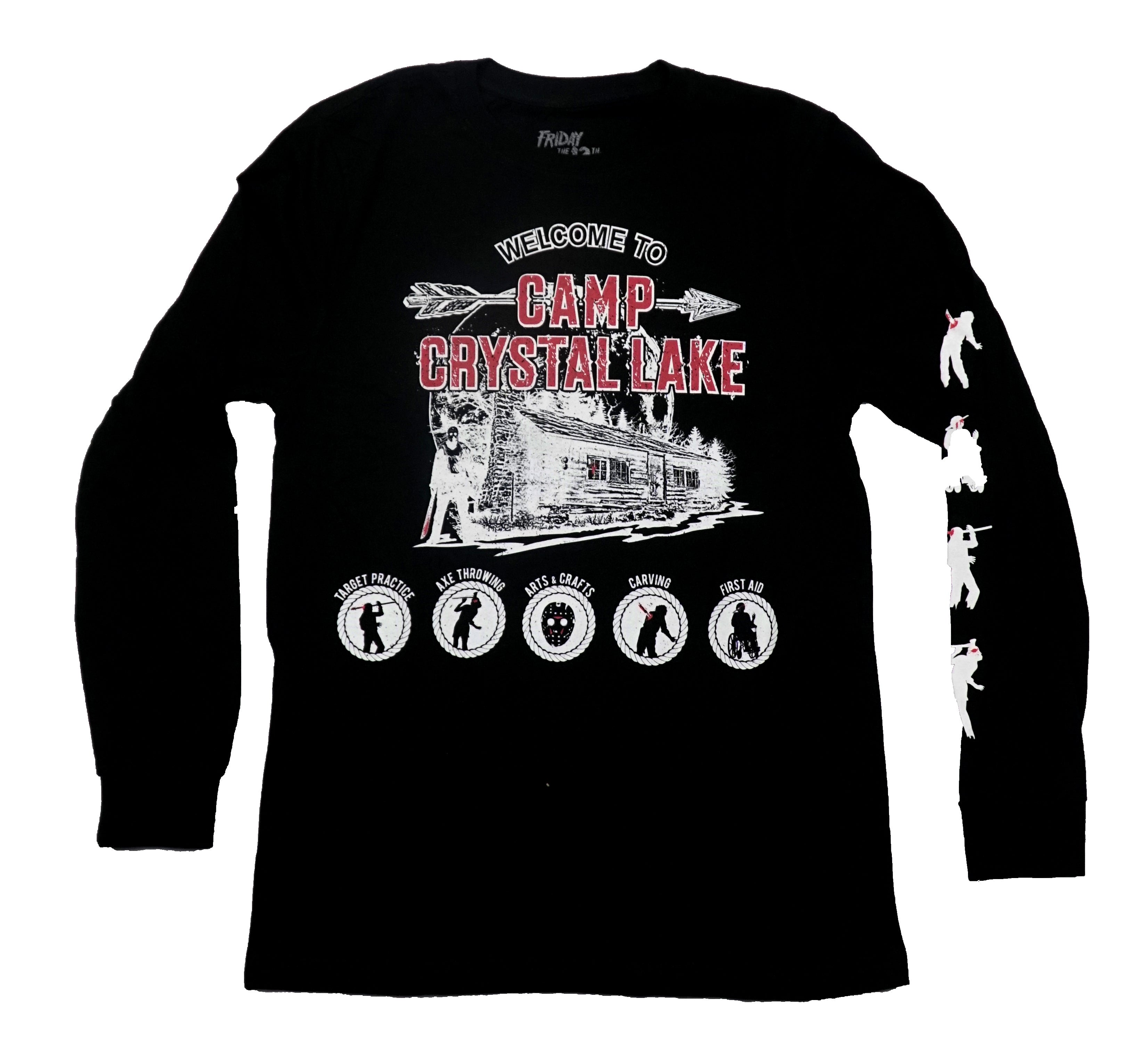 Friday the 13th Mens Long Sleeve T-Shirt - Camp Crystal Lake Camp Activities Hoodie, Sweatshirt | CiraTrend.com