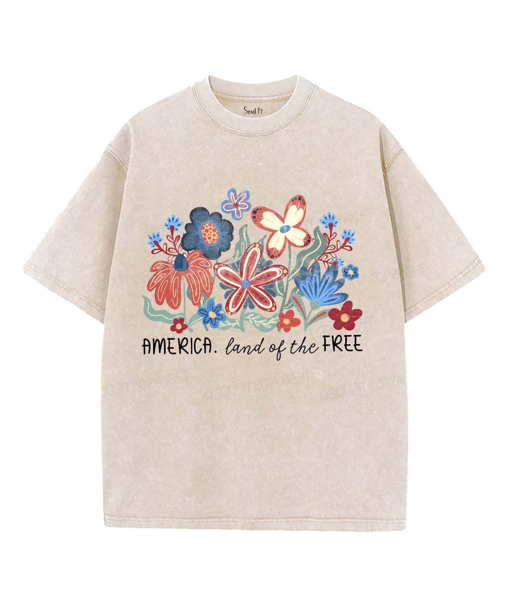 Land Of The Free Unisex Washed Christian T-shirt Style004 Hoodie, Sweatshirt | CiraTrend.com (Image 4)