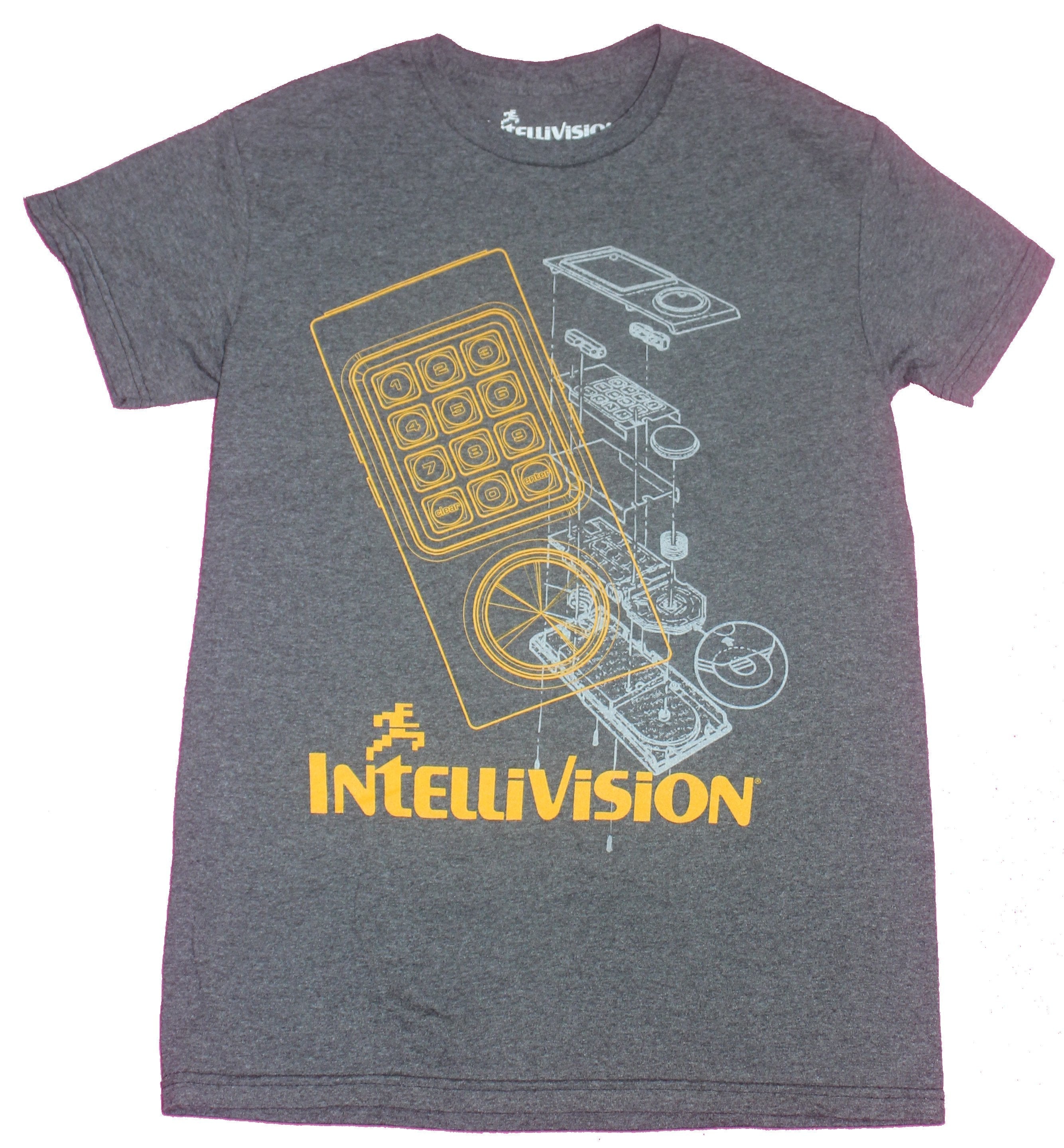 Intellivision Mens T-Shirt- Controller & System Lined Schematics Image Hoodie, Sweatshirt | CiraTrend.com