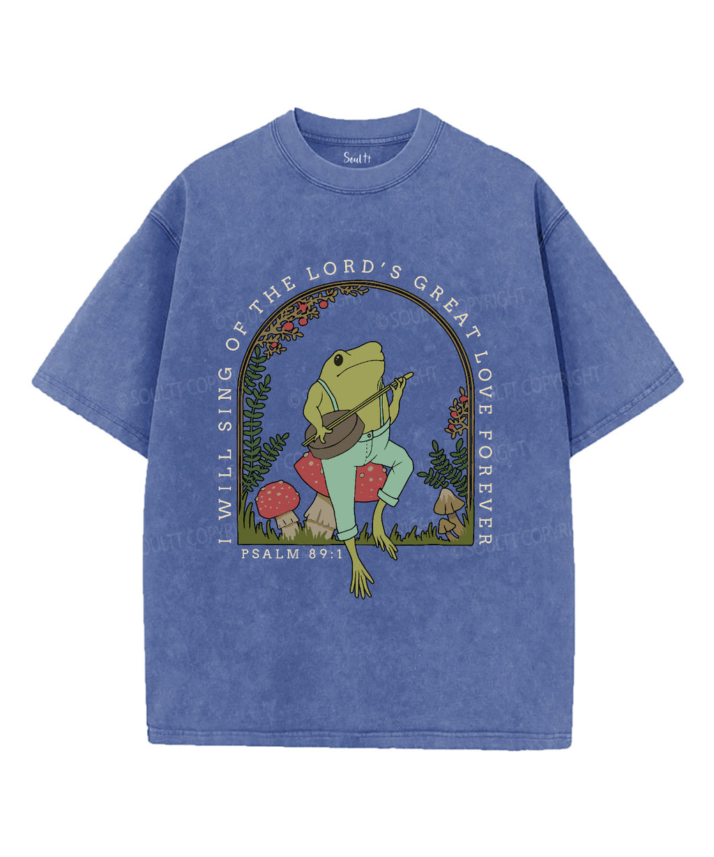 I Will Sing Of The Lord's Great Love Unisex Washed Christian T-shirt Hoodie, Sweatshirt | CiraTrend.com (Image 4)
