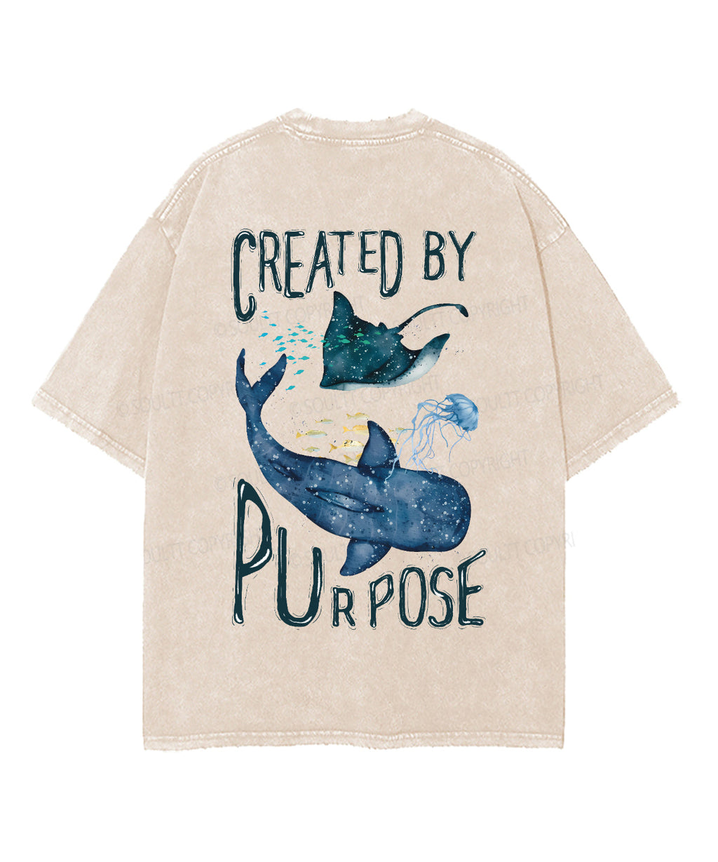Created By Purpose Double Sided Unisex Washed Christian T-shirt Hoodie, Sweatshirt | CiraTrend.com (Image 5)