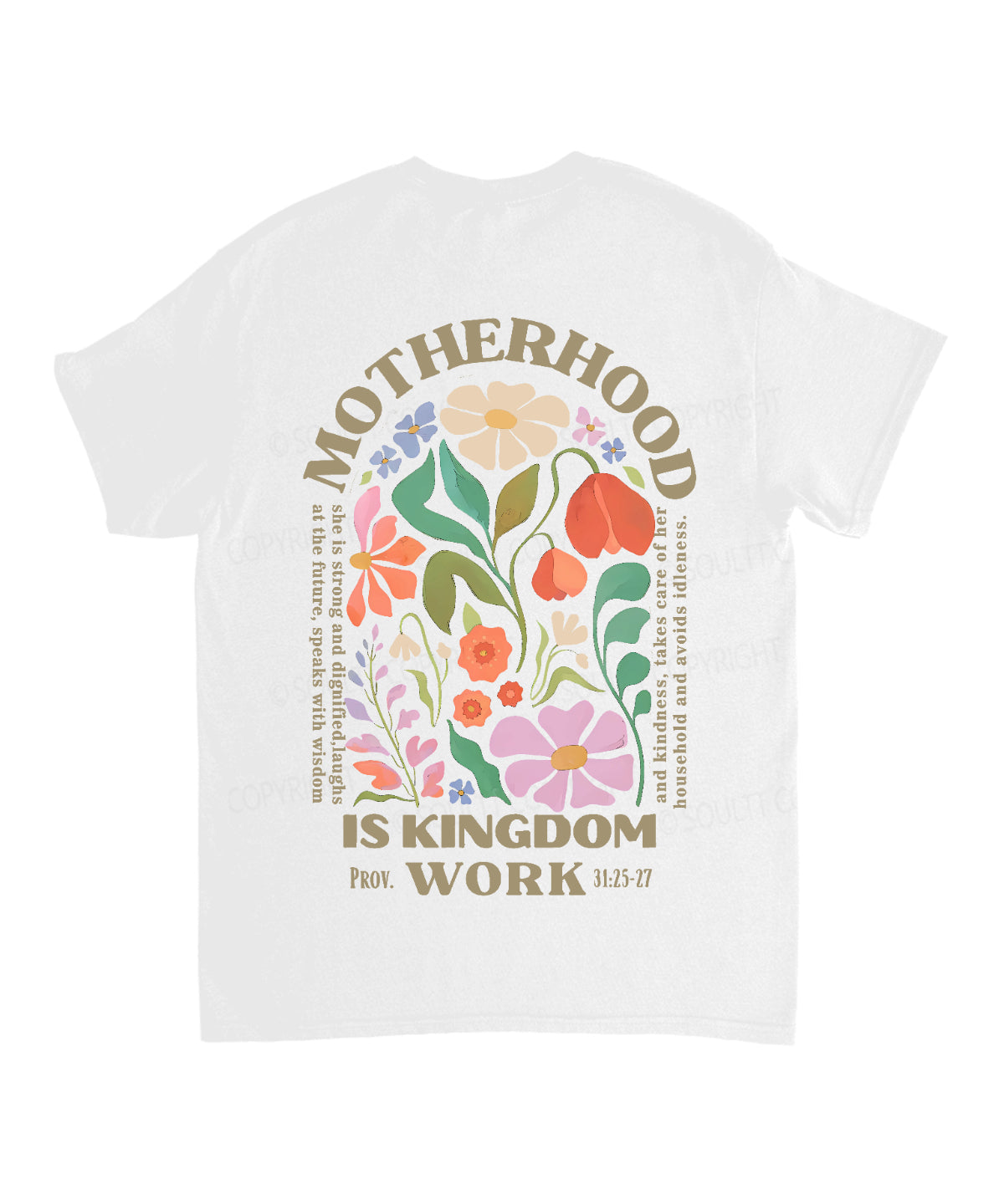 Motherhood Is Kingdom Work Double Sided Unisex Cotton Christian T-Shirt Style006 Hoodie, Sweatshirt | CiraTrend.com (Image 3)