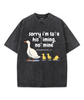 Sorry I'm Late Unisex Washed Christian T-shirt Hoodie, Sweatshirt | CiraTrend.com (Image 1)