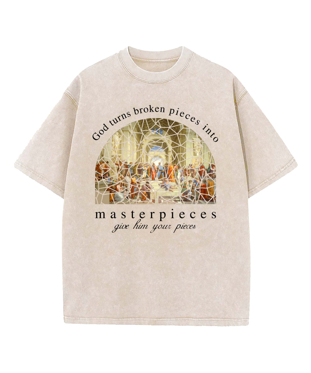 The School of Athens God Turns Washed Christian T-shirt Hoodie, Sweatshirt | CiraTrend.com (Image 5)
