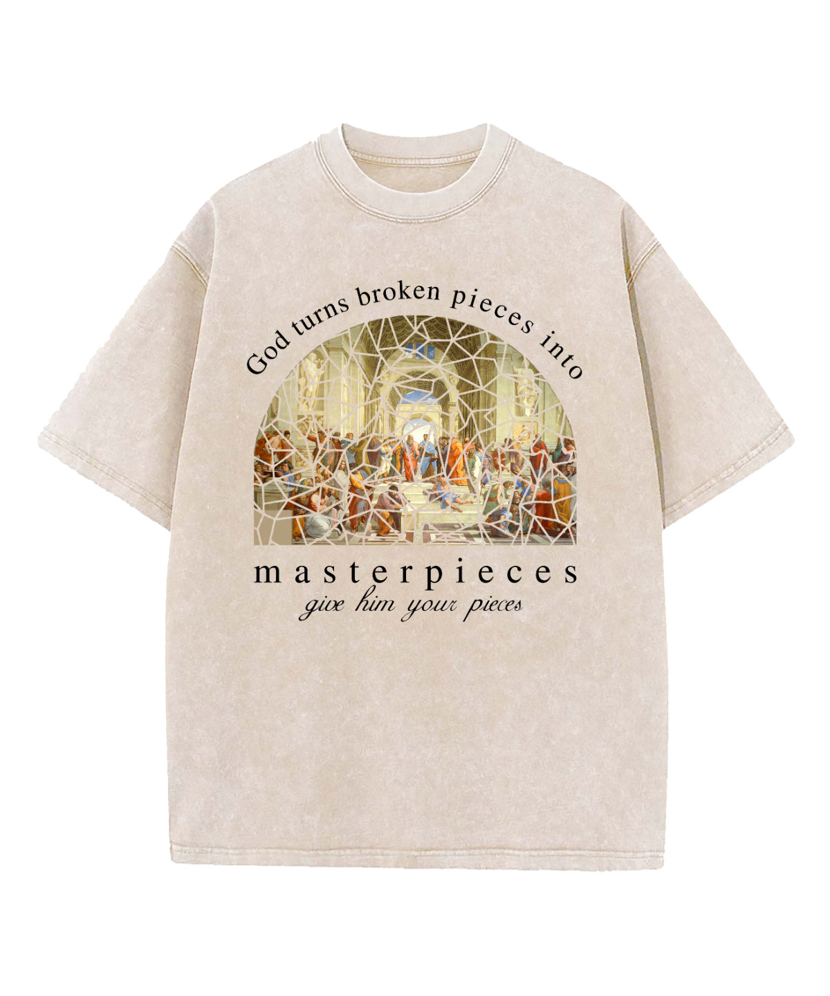 The School of Athens God Turns Washed Christian T-shirt Hoodie, Sweatshirt | CiraTrend.com (Image 5)