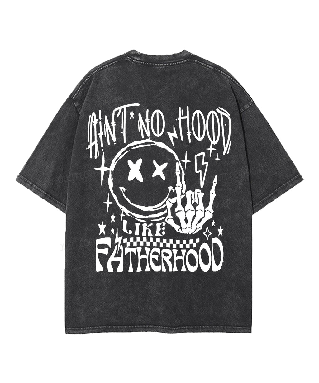 Ain't No Hood Like Fatherhood Double Sided Unisex Washed Christian T-shirt Hoodie, Sweatshirt | CiraTrend.com (Image 3)