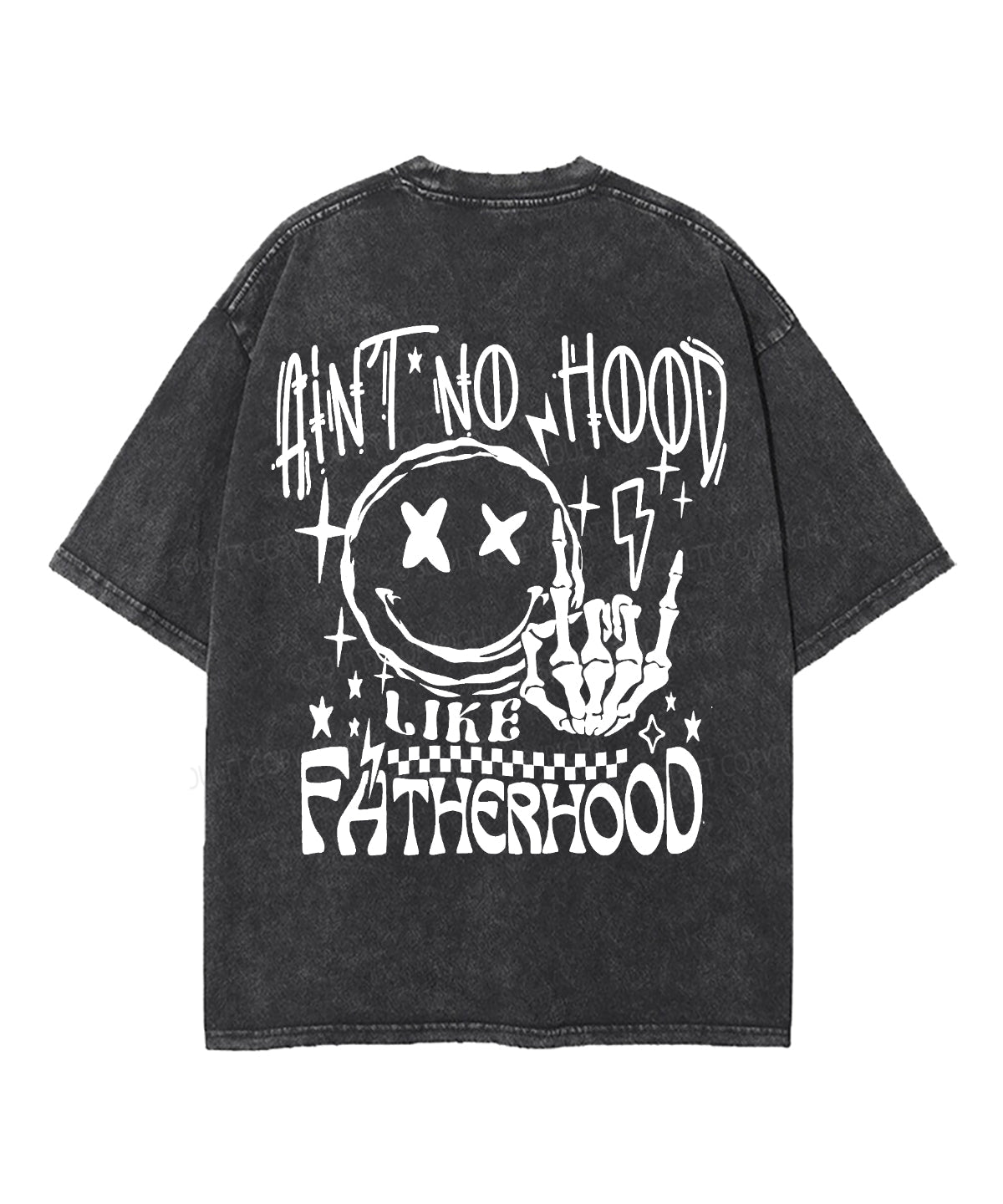 Ain't No Hood Like Fatherhood Double Sided Unisex Washed Christian T-shirt Hoodie, Sweatshirt | CiraTrend.com (Image 3)