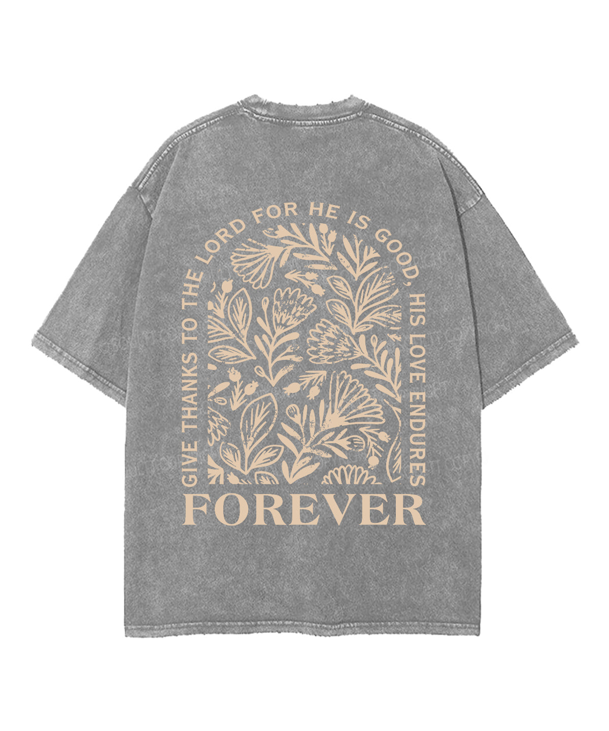 Give Thanks For The Lord Double Sided Unisex Washed Christian T-shirt Hoodie, Sweatshirt | CiraTrend.com (Image 5)
