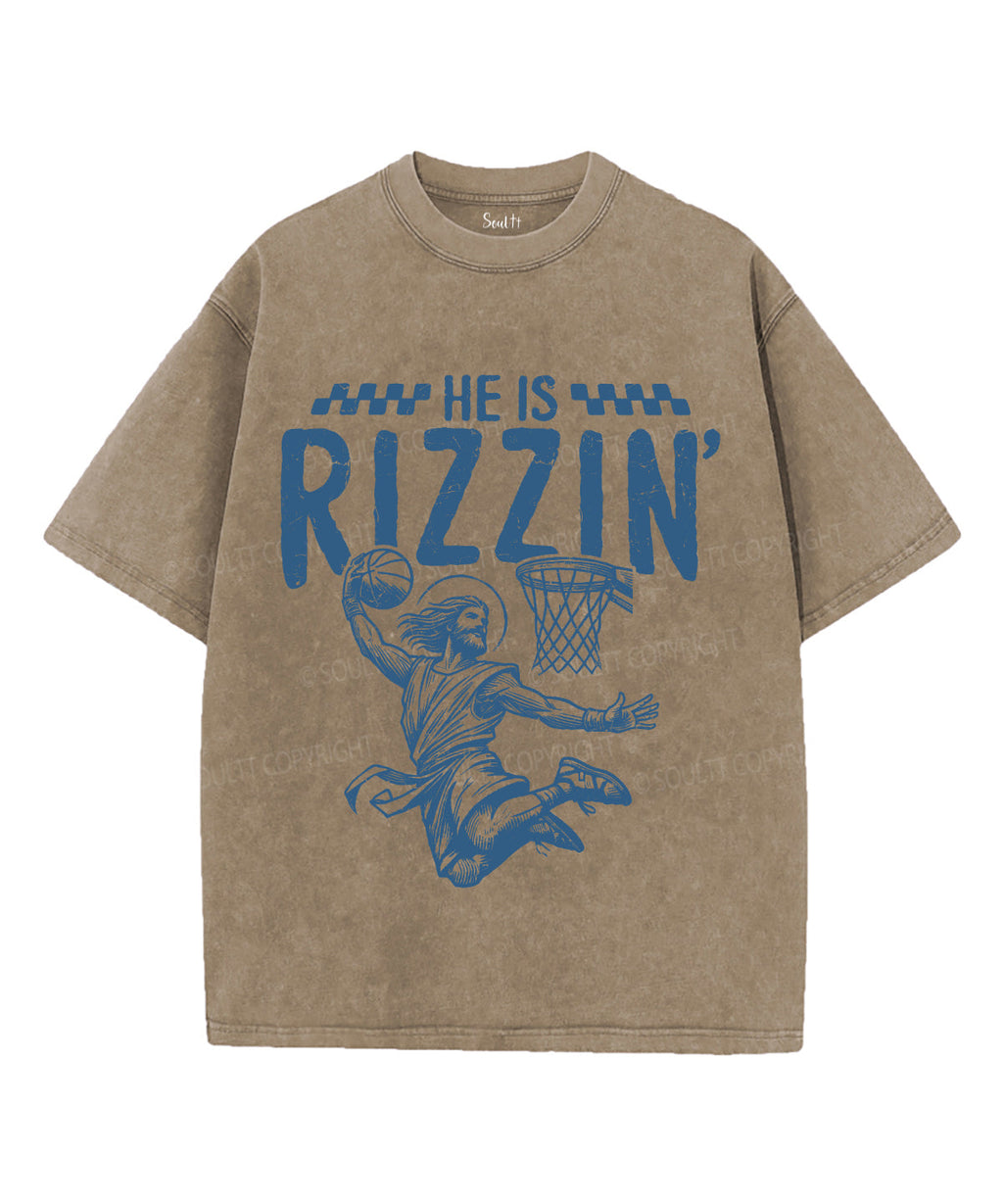 He Is Rizzin' Unisex Washed Christian T-shirt Style004 Hoodie, Sweatshirt | CiraTrend.com (Image 5)