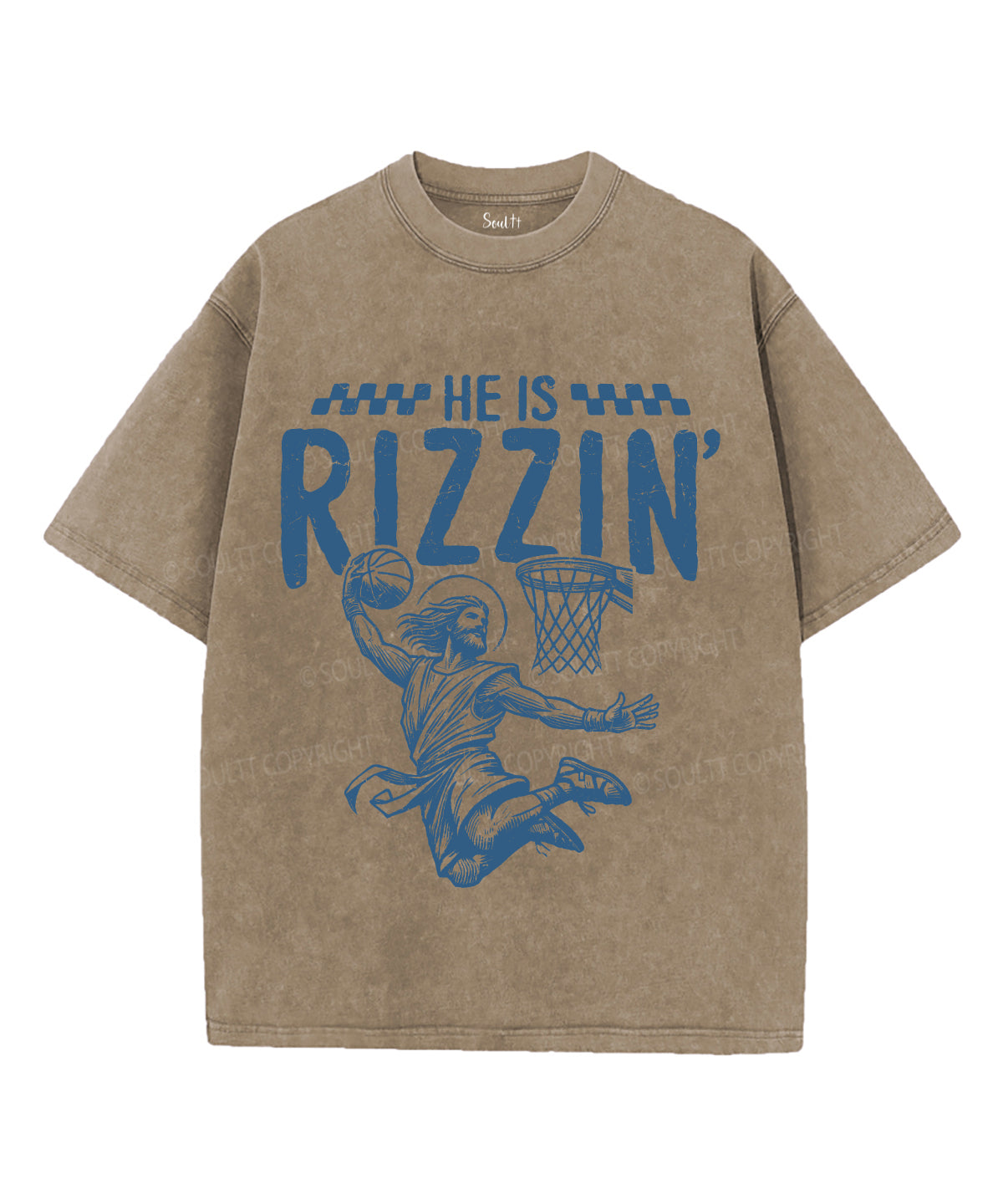 He Is Rizzin' Unisex Washed Christian T-shirt Style004 Hoodie, Sweatshirt | CiraTrend.com (Image 5)