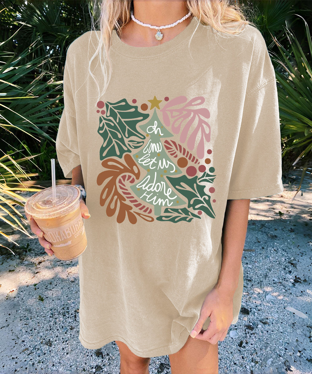 Oh Come Let Us Adore Him Washed Christian T-shirt Style002 Hoodie, Sweatshirt | CiraTrend.com (Image 2)
