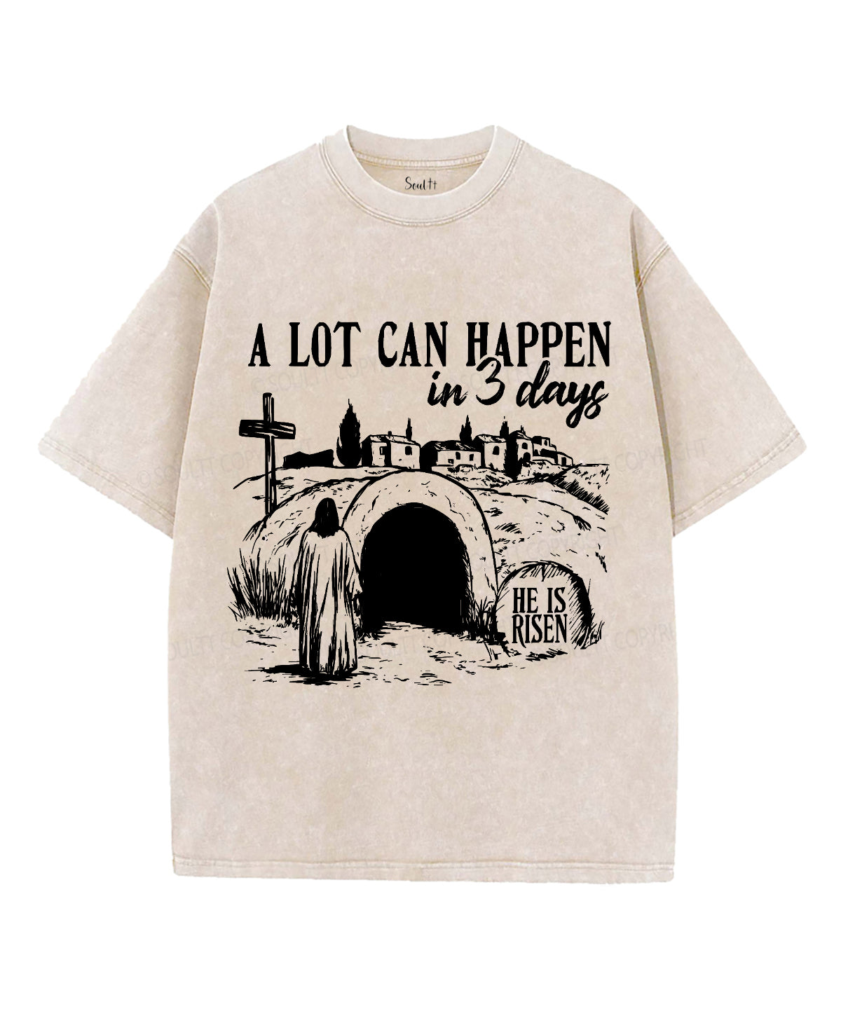 A Lot Can Happen In 3 Days Unisex Washed Christian T-shirt Style001 Hoodie, Sweatshirt | CiraTrend.com (Image 4)