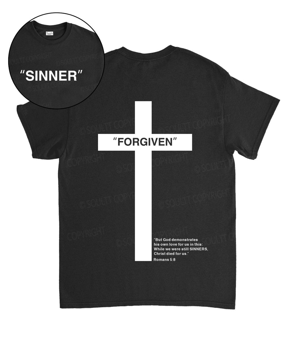 Forgiven Double Sided Cotton Christian T-Shirts, Hoodie, Sweatshirt