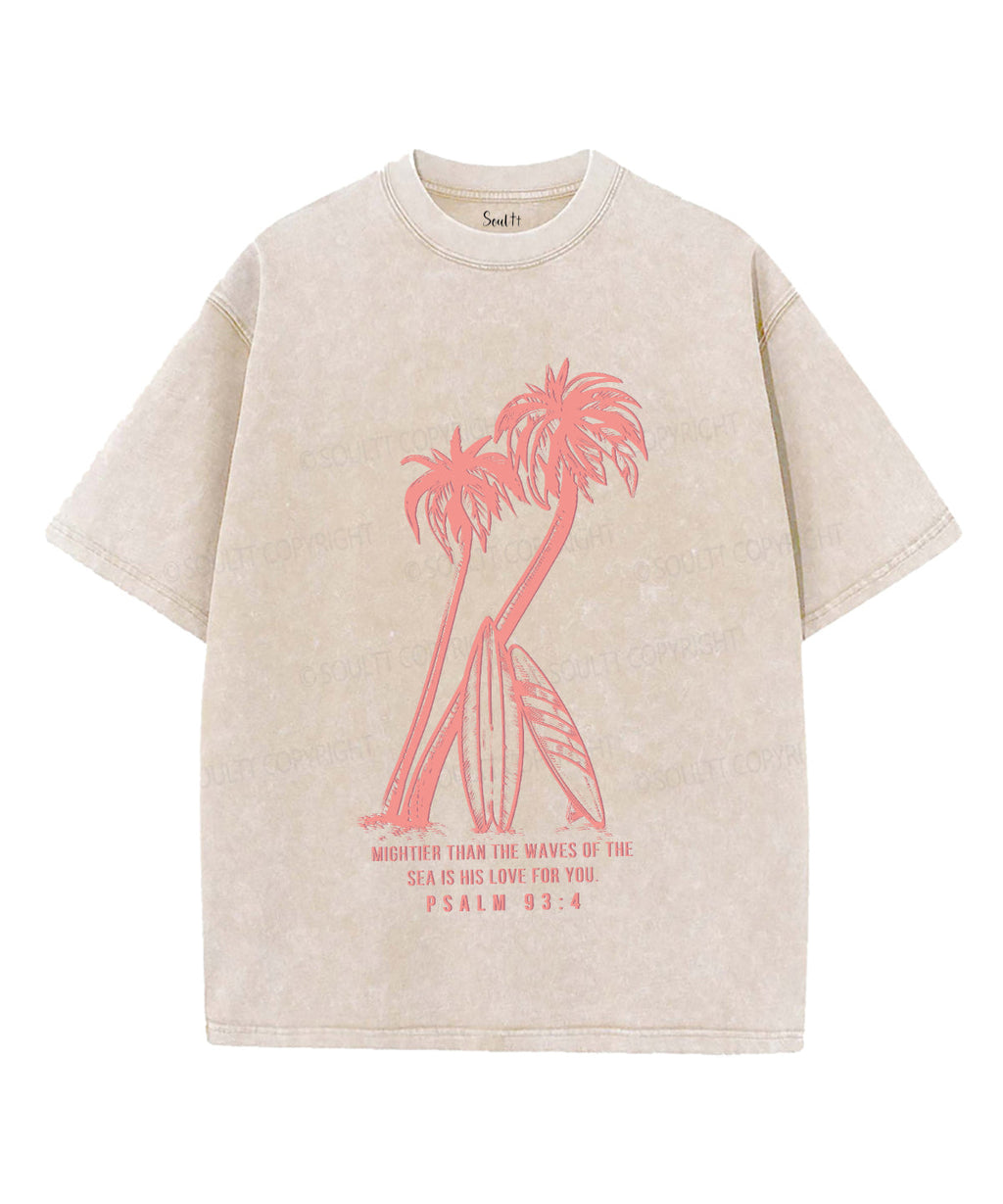 Mightier Than the Waves of the Sea Unisex Washed Christian T-shirt Hoodie, Sweatshirt | CiraTrend.com (Image 4)