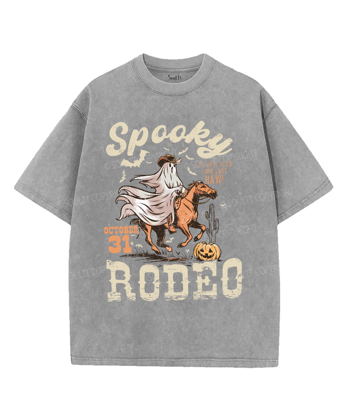 Spooky Rodeo Unisex Washed Christian T-shirt Hoodie, Sweatshirt | CiraTrend.com (Image 4)