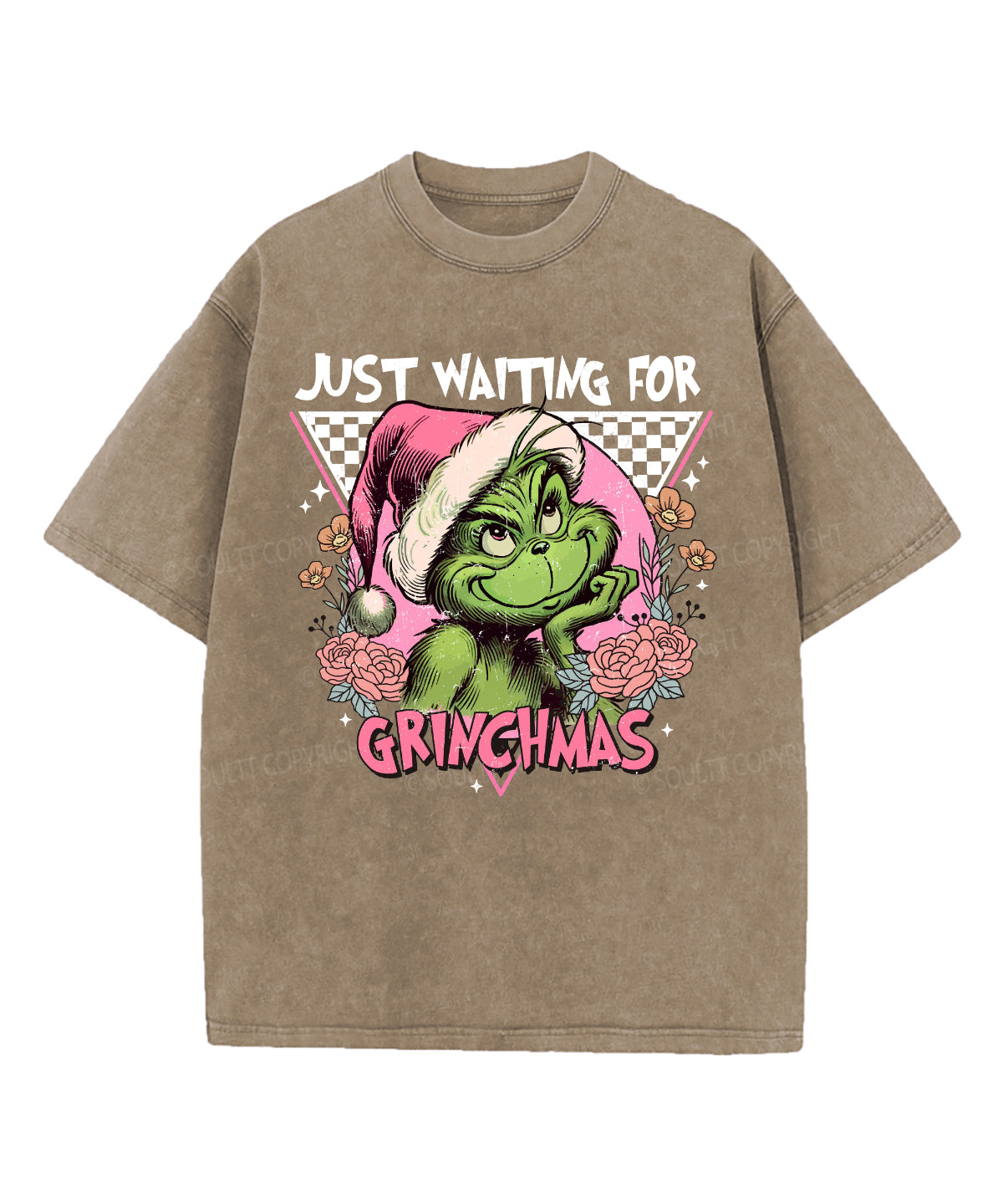 Just Waiting For Grinchmas Washed Christian T-shirt Hoodie, Sweatshirt | CiraTrend.com (Image 5)