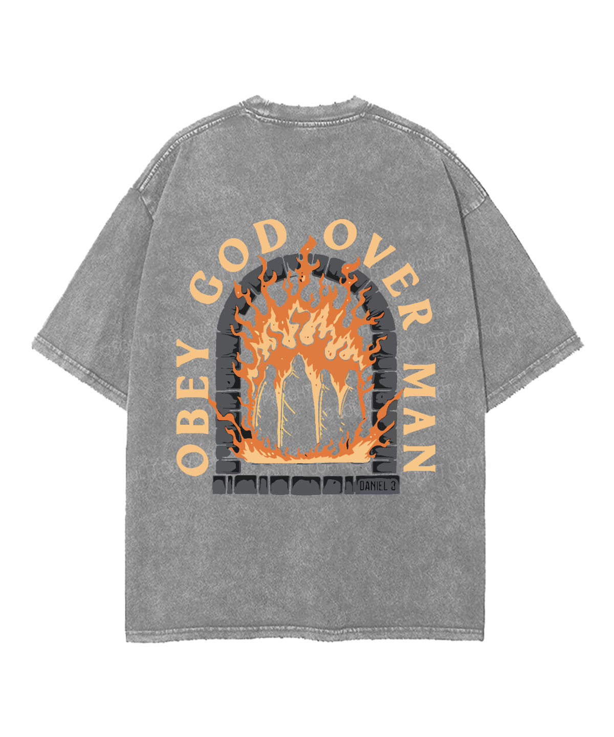 Obey God Over Man Double Sided Unisex Washed Christian T-shirt Hoodie, Sweatshirt | CiraTrend.com (Image 5)