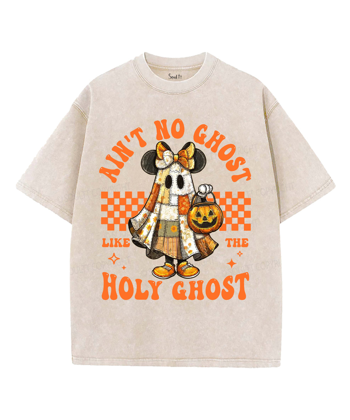 Halloween Holy Ghost Unisex Washed Christian T-shirt Style001 Hoodie, Sweatshirt | CiraTrend.com (Image 3)