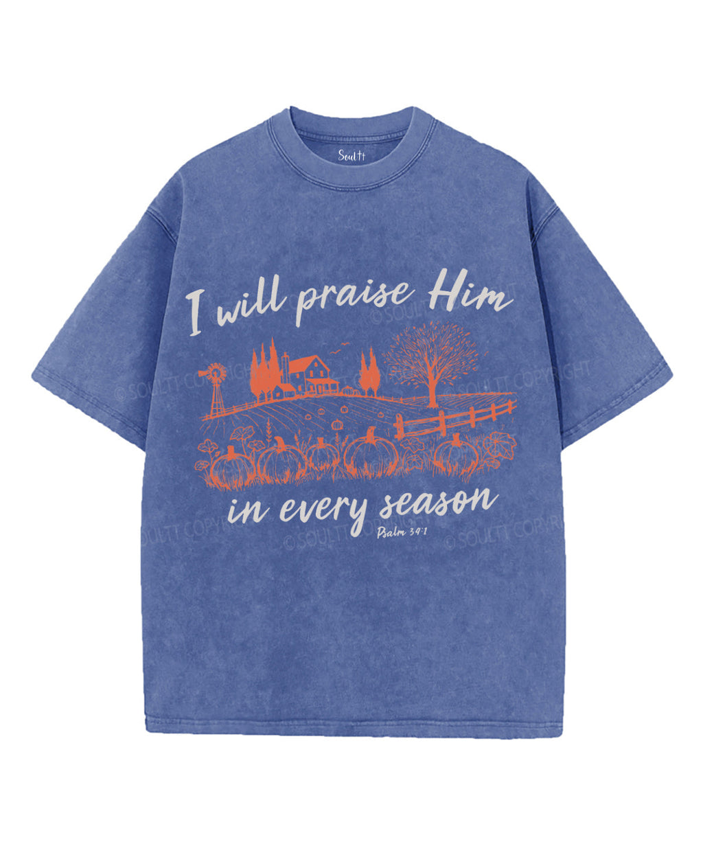 I Will Praise Him Unisex Washed Christian T-shirt Hoodie, Sweatshirt | CiraTrend.com (Image 5)