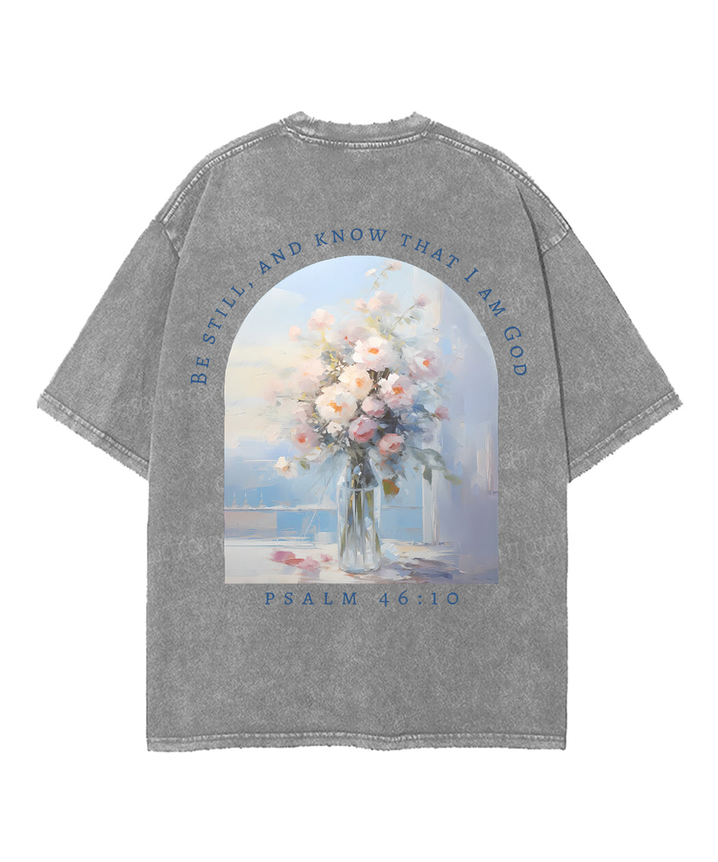 Be Still Double Sided Unisex Washed Christian T-shirt Hoodie, Sweatshirt | CiraTrend.com (Image 5)