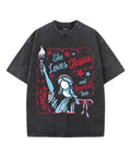 She Loves Jesus And America Unisex Washed Christian T-shirt Style002 Hoodie, Sweatshirt | CiraTrend.com (Image 1)