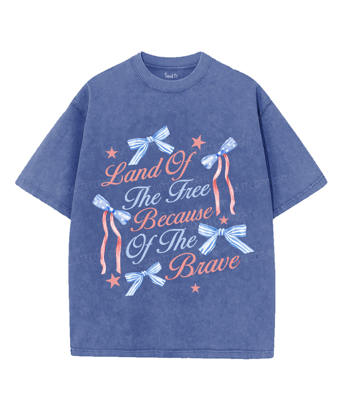 Land Of The Free Unisex Washed Christian T-shirt Hoodie, Sweatshirt | CiraTrend.com (Image 3)
