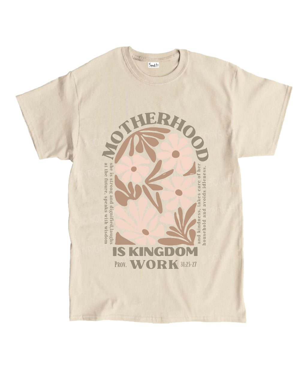 Motherhood Is Kingdom Work Unisex Cotton Christian T-Shirt Hoodie, Sweatshirt | CiraTrend.com (Image 4)