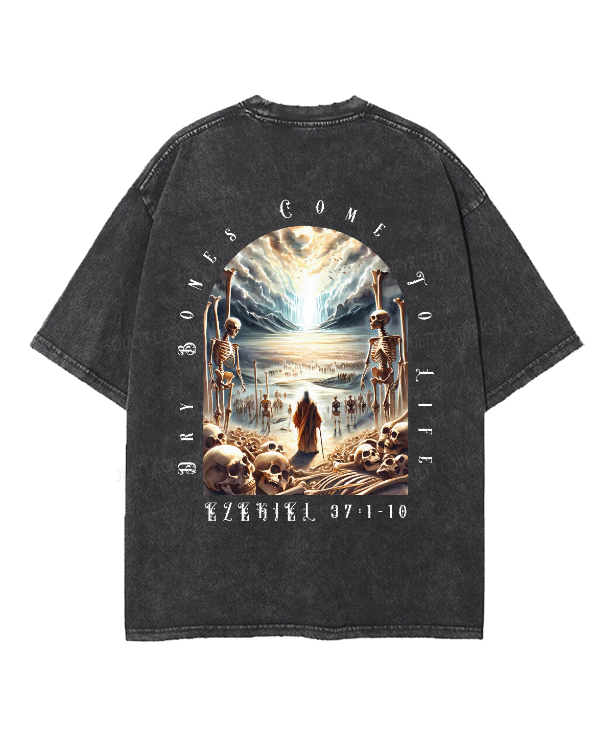 Dry Bones Come To Life Double Sided Unisex Washed Christian T-shirt Style002 Hoodie, Sweatshirt | CiraTrend.com (Image 3)