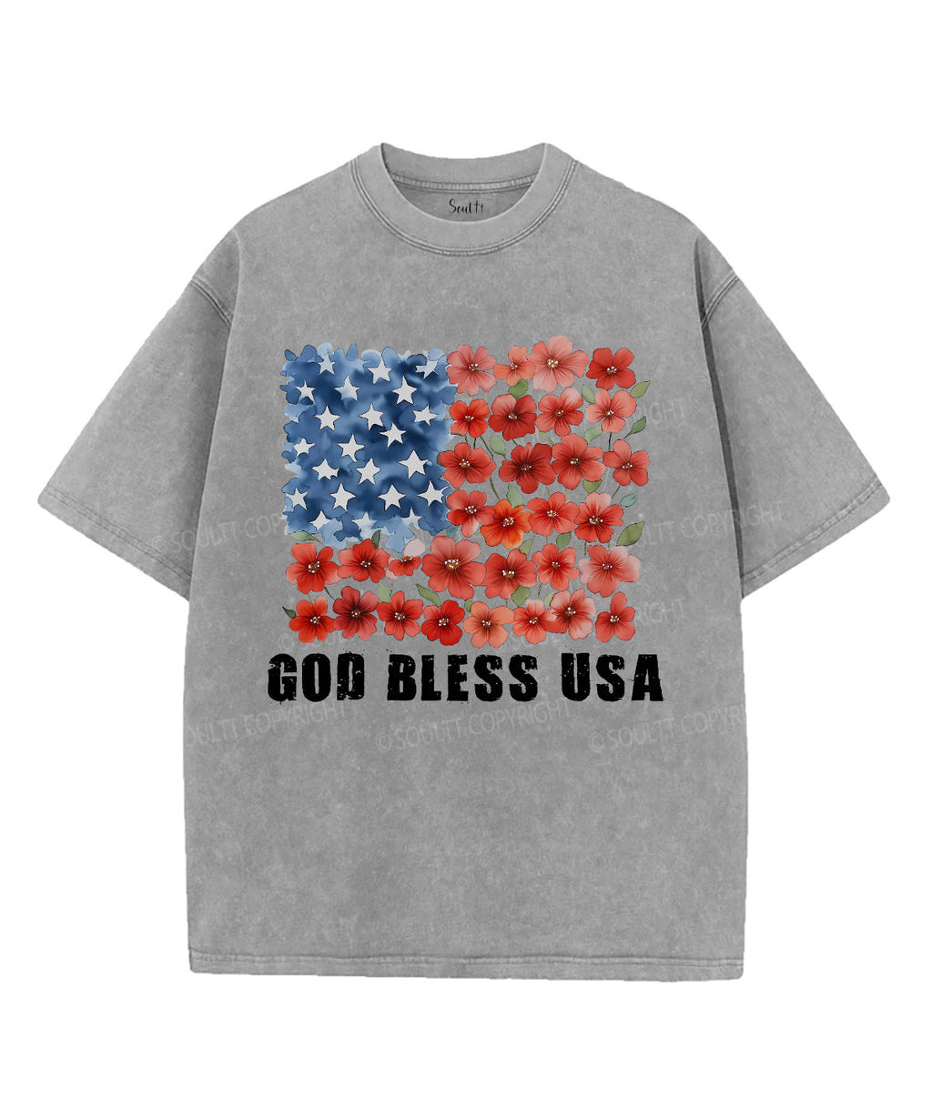 God Bless USA Washed Christian T-Shirts, Hoodie, Sweatshirt
