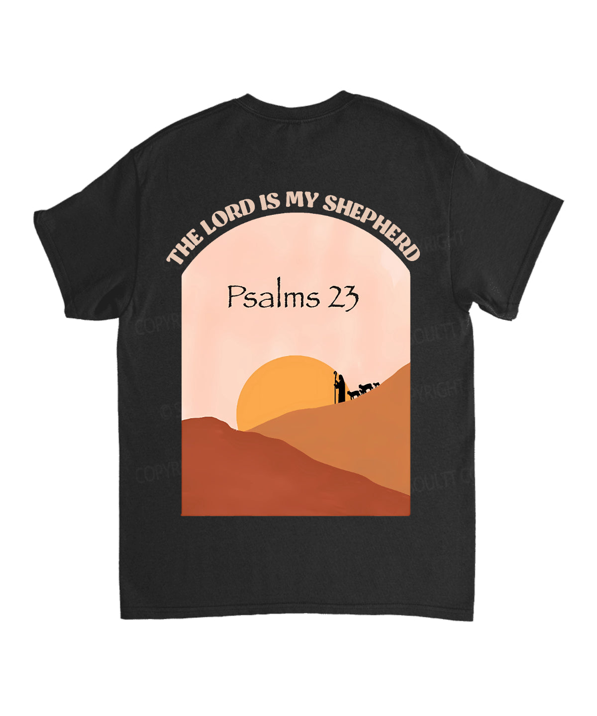 The Lord Is My Shepherd Double Sided Unisex Cotton Christian T-Shirt Hoodie, Sweatshirt | CiraTrend.com (Image 5)