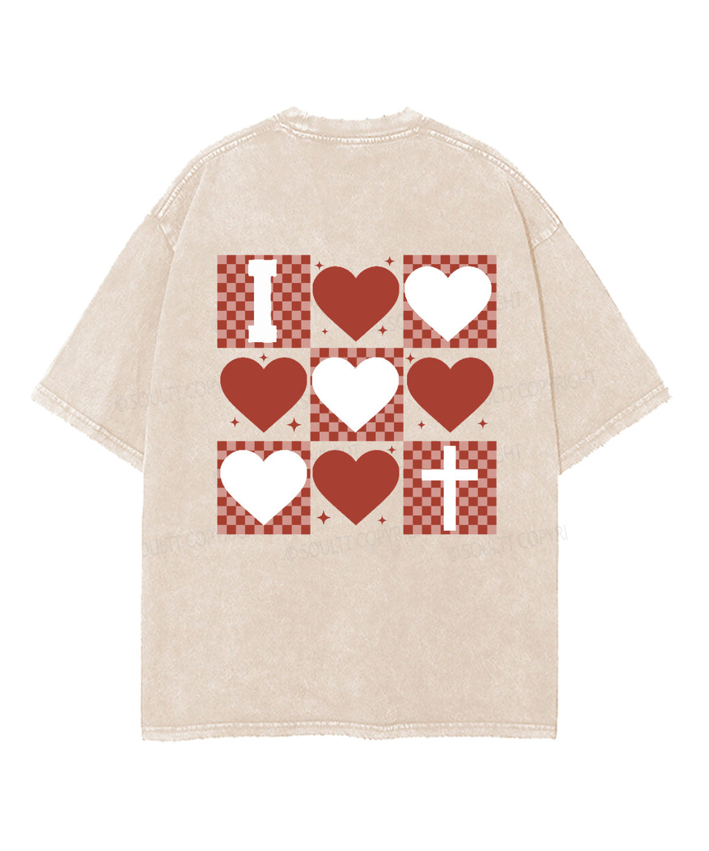 I Love Jesus Double Sided Washed Christian T-shirt Hoodie, Sweatshirt | CiraTrend.com (Image 3)