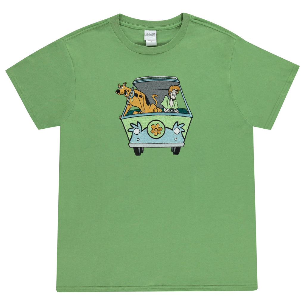 Scooby-Doo Mens Throwback Shirt, Shaggy, Velma Tee - Classic Front and Back Rubber Patch T-Shirt Hoodie, Sweatshirt (Image 1)
