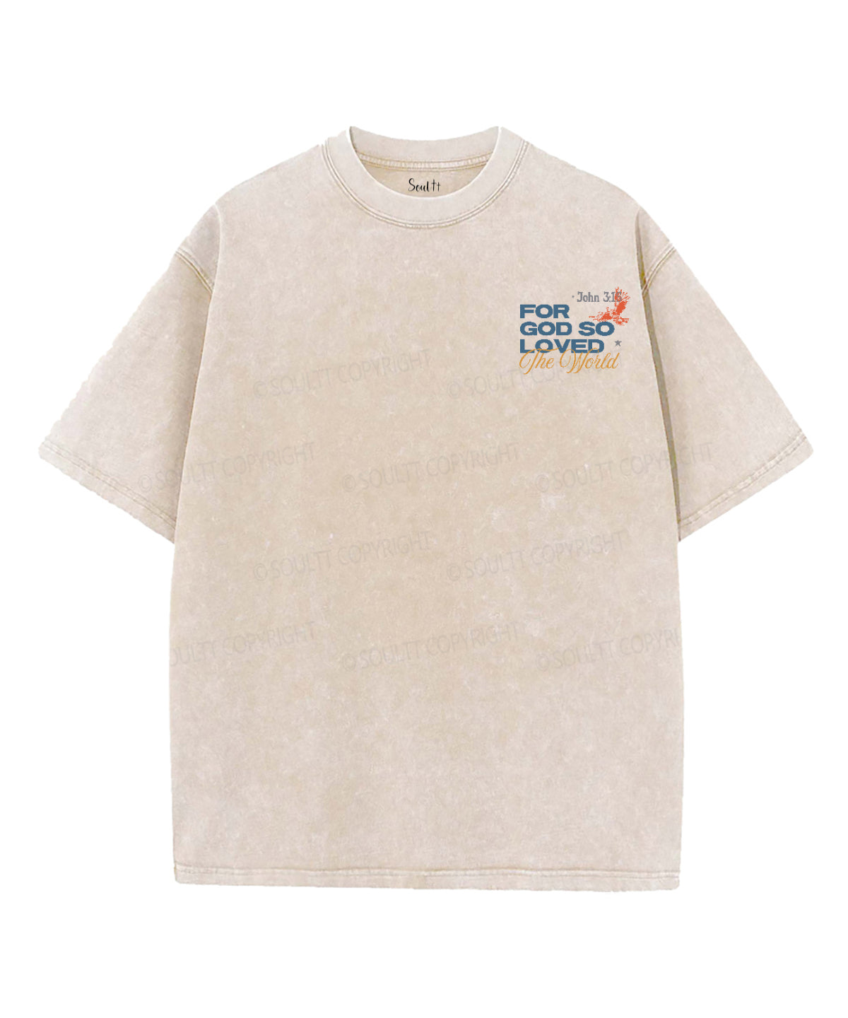 For God So love The World Double Sided Washed Christian T-shirt Hoodie, Sweatshirt | CiraTrend.com (Image 2)