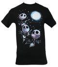 Nightmare Before Christmas Mens T-Shirt - Triple Jack Skellington Moon Drawing Hoodie, Sweatshirt | CiraTrend.com
