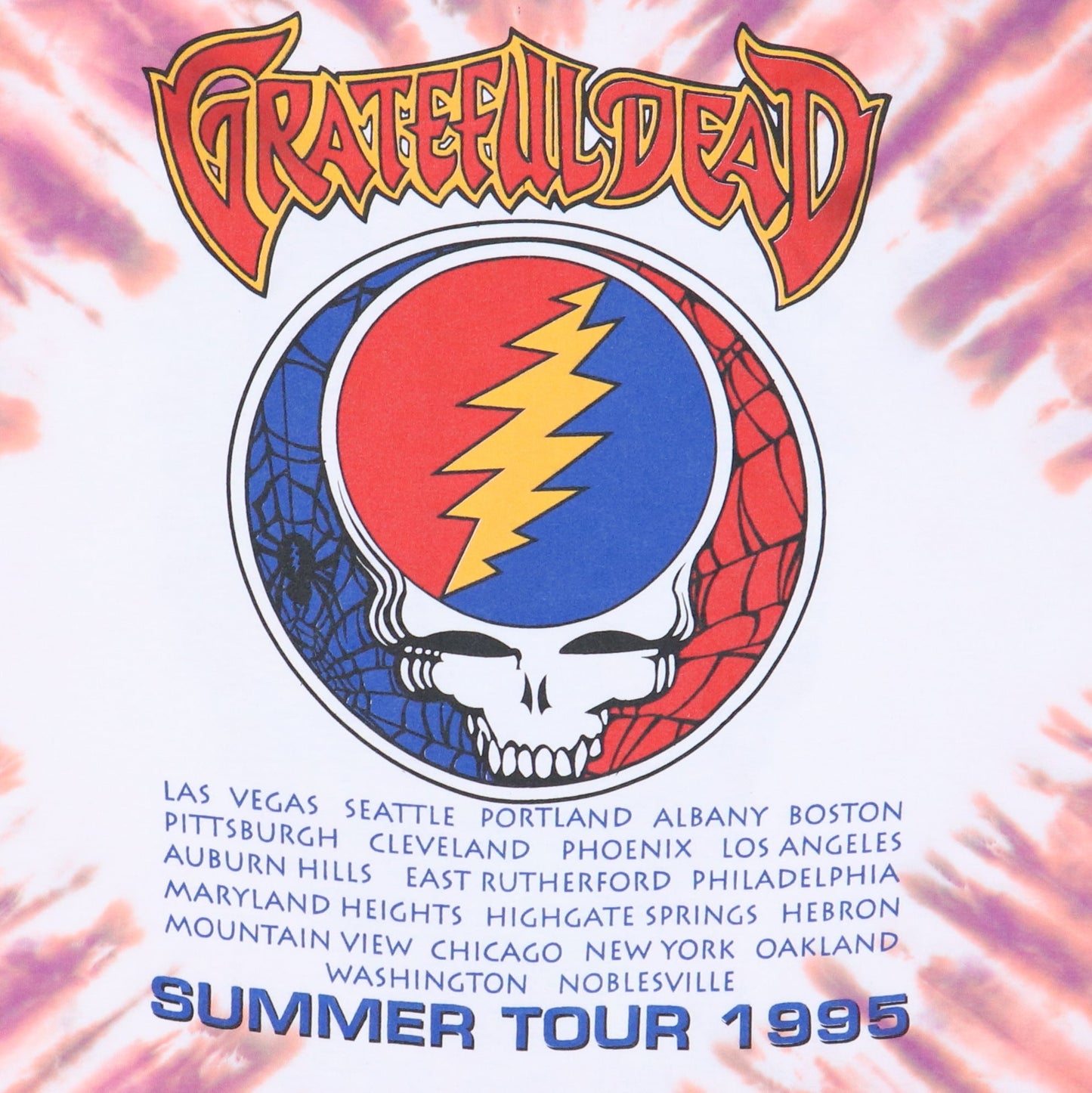 1995 Grateful Dead Summer Tour Tie Dye Shirt Style006