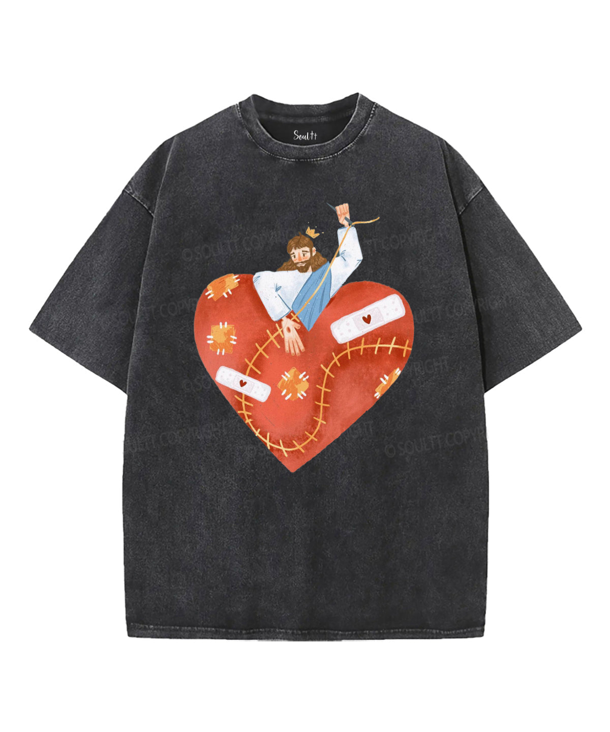 Jesus Heals Washed Christian T-shirt Style004 Hoodie, Sweatshirt | CiraTrend.com (Image 1)