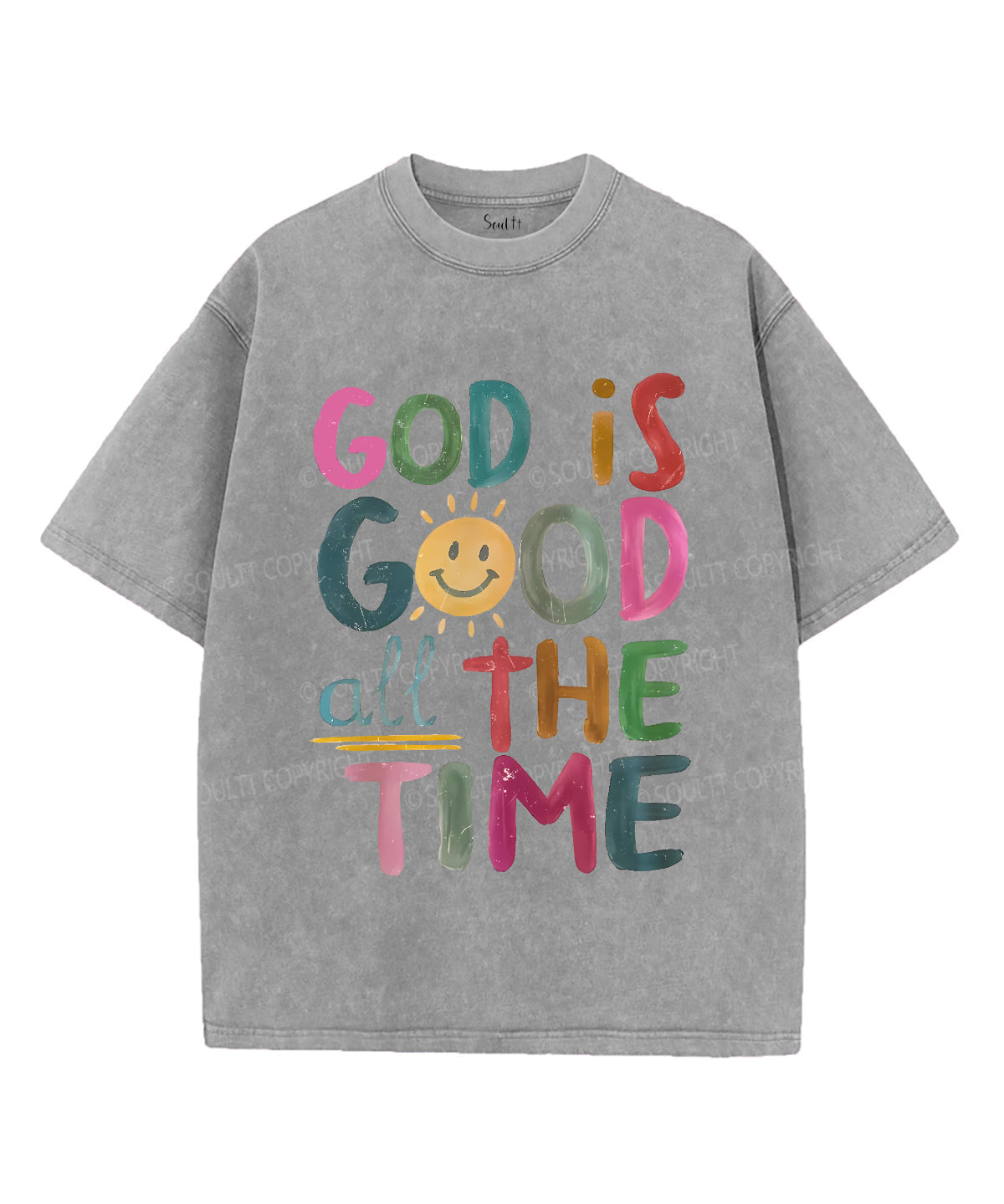 God Is Good All The Time Unisex Washed Christian T-shirt Style001 Hoodie, Sweatshirt | CiraTrend.com (Image 3)