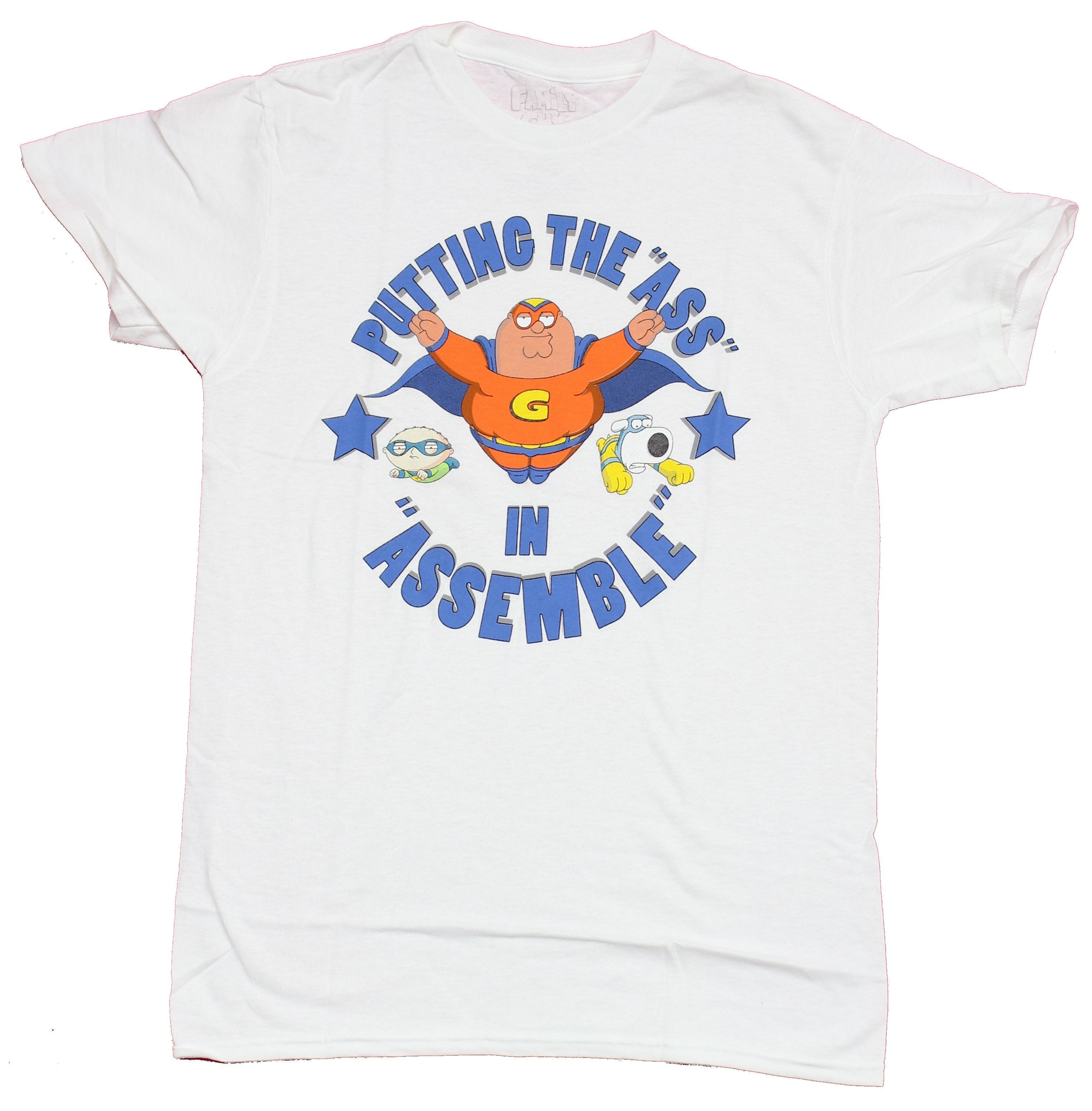 Family Guy Mens T-Shirt - Putting ? into Assemble Super Hero Hoodie, Sweatshirt | CiraTrend.com